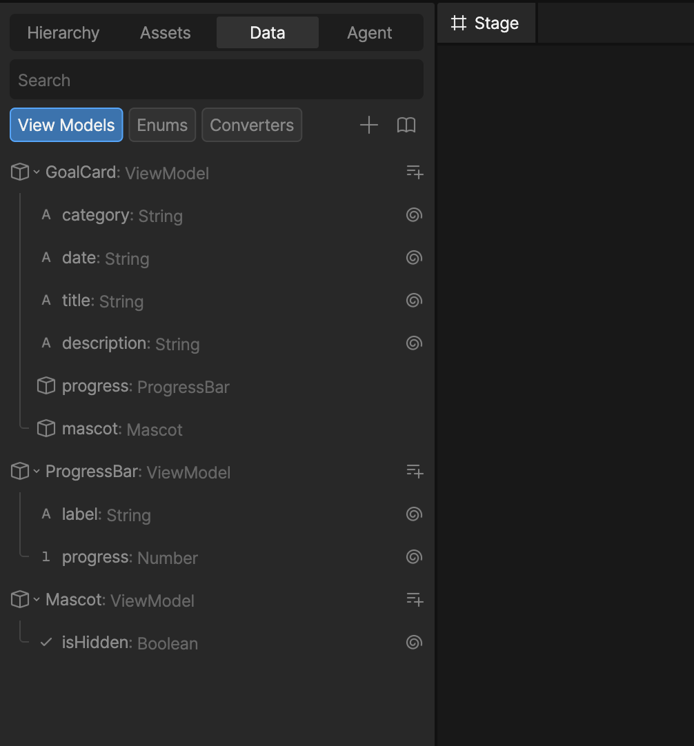 Data panel