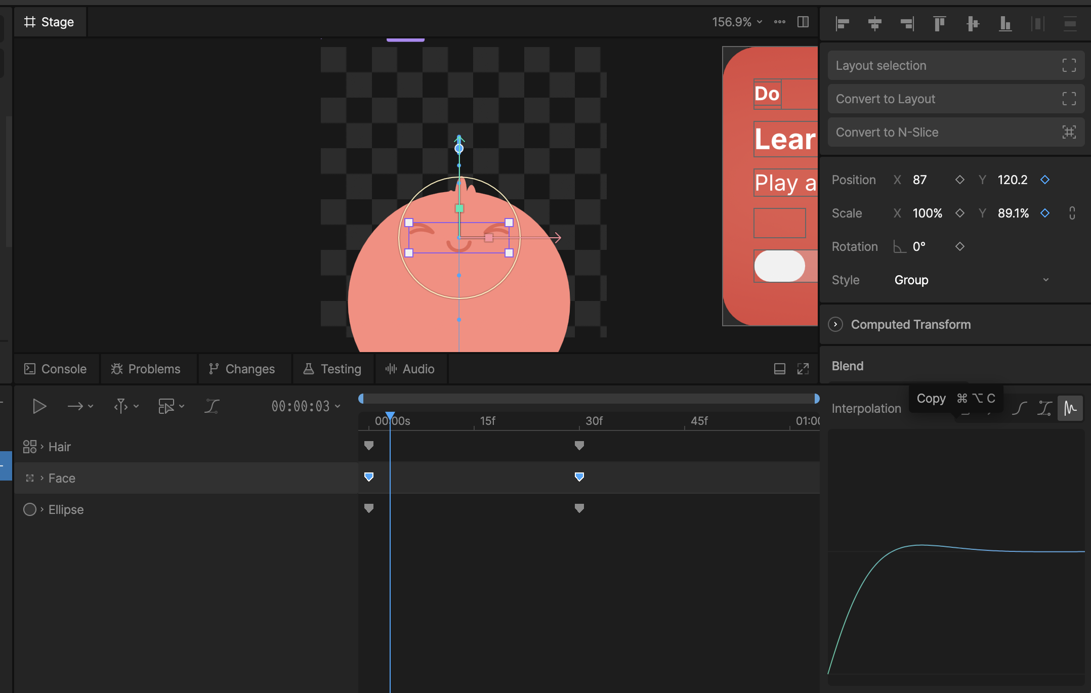 Keyframe animation